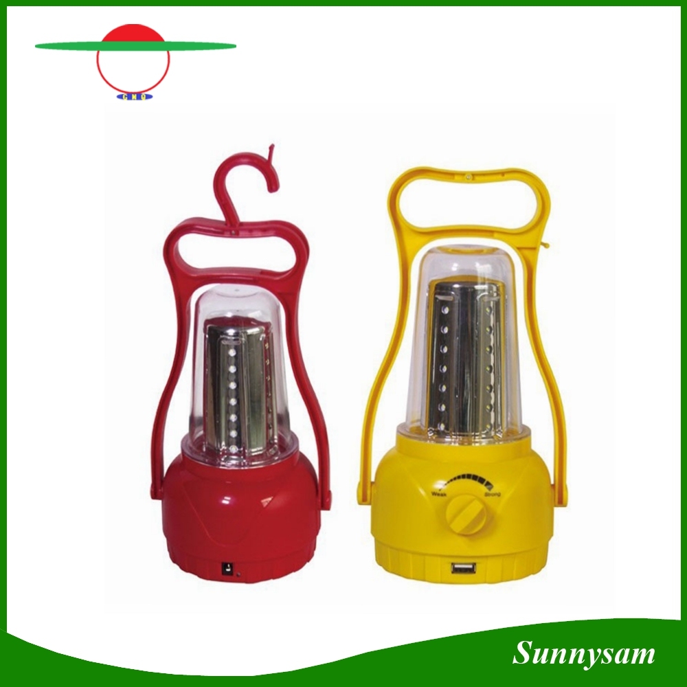 Adjustable Brightness Outdoor Solar Hand Lamp / Portable 35 LEDs Solar Camping Lantern