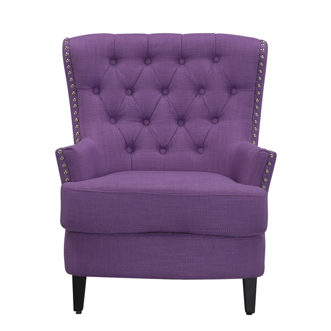 Simple Fabric Sofa for Living Room Furniture Office Boss Relax Chair, Purple