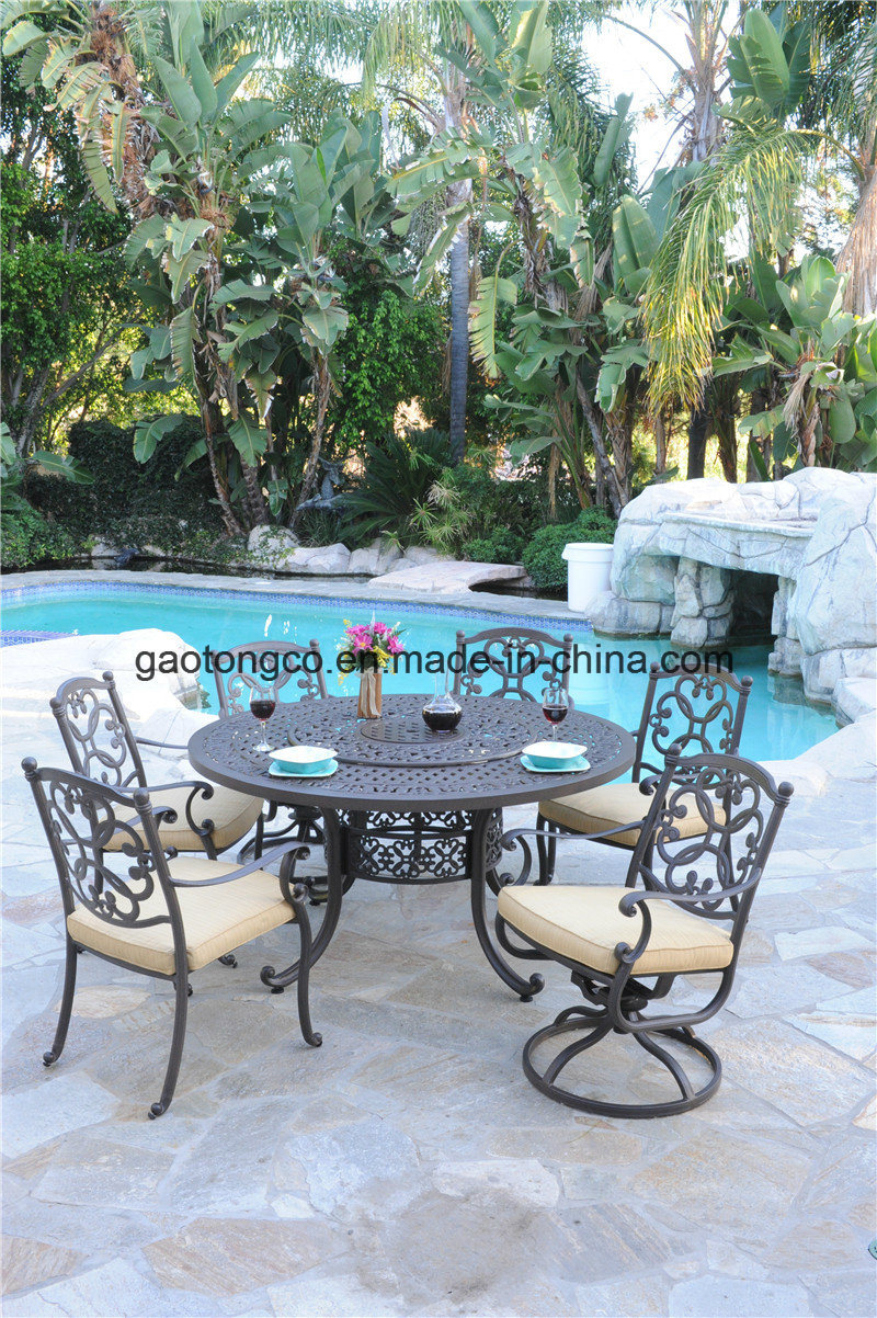 Outdoor Furniture General Use and Metal Material Cast Aluminum Patio Sets