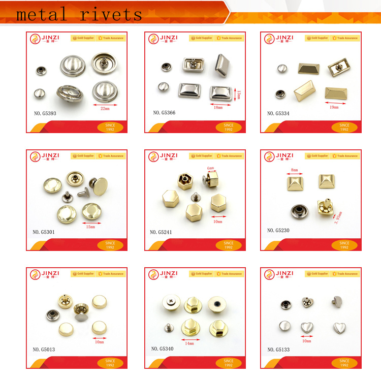 Jinzi Bag Accessories 2018 New Products Metal Rivet Stud