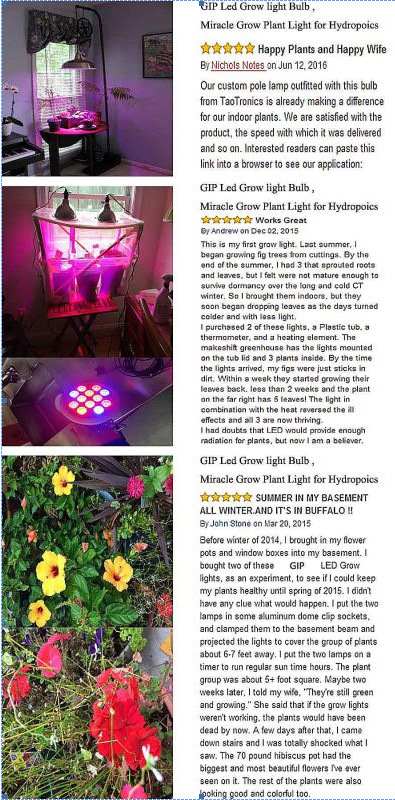 12W/24W LED Grow Light for Balcony