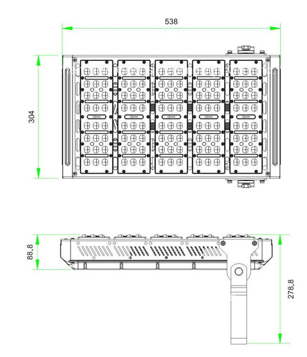 60W-350W LED Flood Light with Meanwell Driver for Warehouse Stage etc.