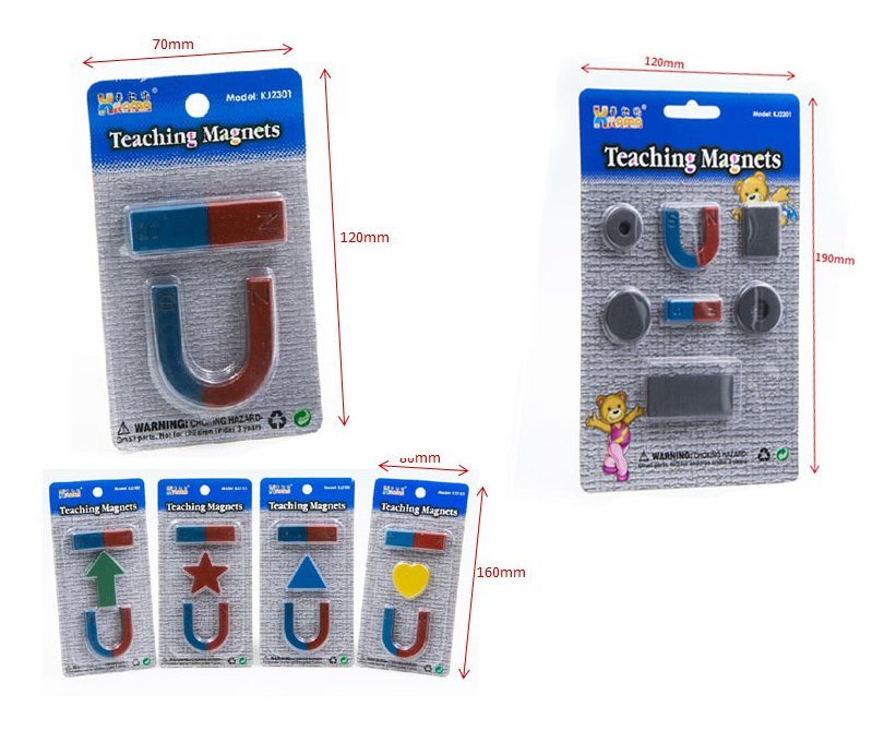 Magnet Kit for Education Science Experiment Tools Icluding Bar/Ring/Horseshoe/Compass Magnets