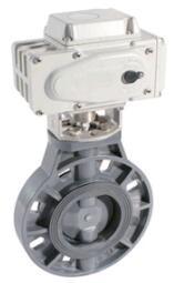 Covna 2 Inch to 8 Inch Wafer Type Electric Motorized Control UPVC Butterfly Valveansi&Lug Plastic Valve/Industrial Valve