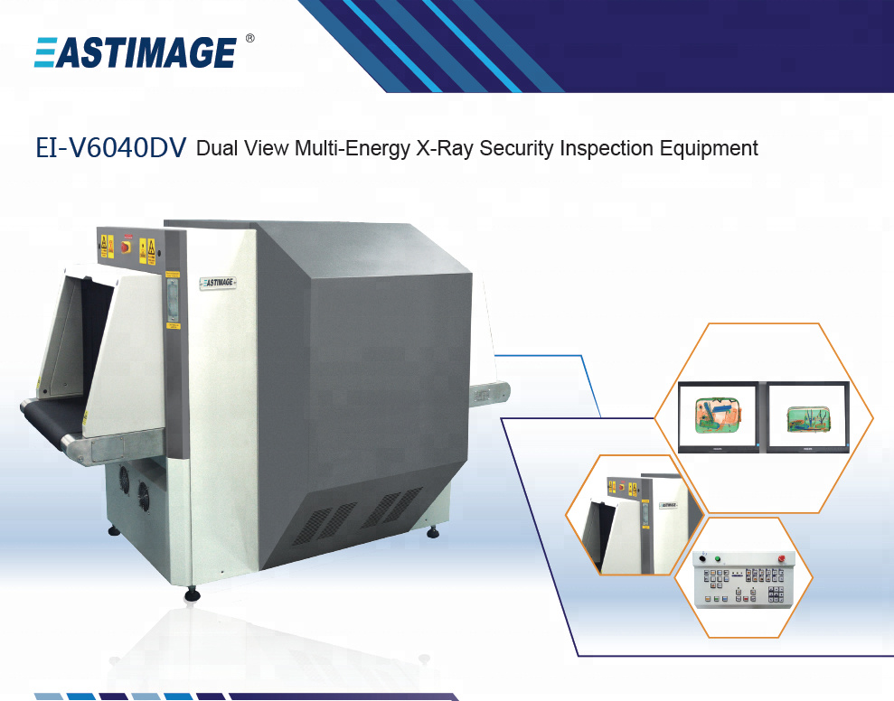 EI-6040DV Dual View X-ray Baggage Scanner for Airport or Hotel
