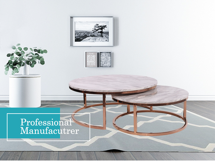 Cj101 Modern Living Room Furniture Marble Top Tea Coffee Table