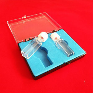 Rectangle Optical Quartz Cell Cuvette with Screw Cap