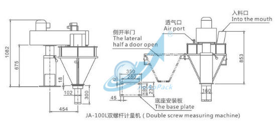 Patented Product-Double Screw Measuring Machine for Powder Packing (JA-100LS)