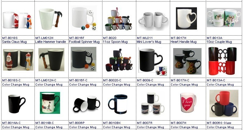 11oz Sublimation Inner & Handle Color Coated Ceramic Coffee Mug (MT-B002H)