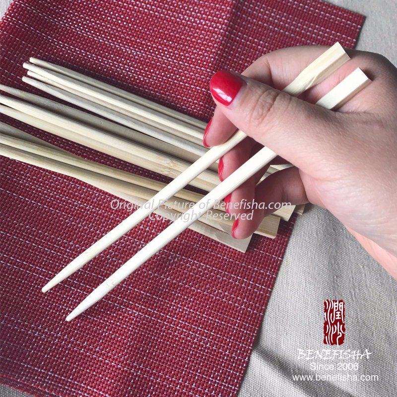 Disposable Plastic Paper Covered Twin Bamboo Chopsticks