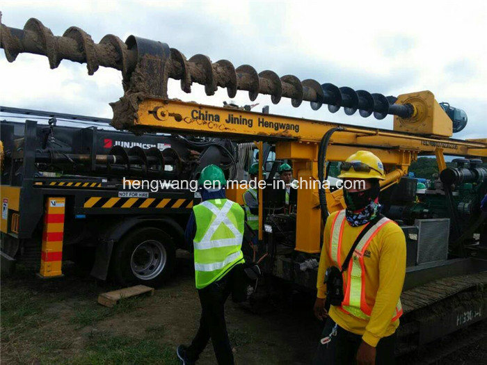 Construction Hydraulic Auger Drilling Rig Screw Pile Driver