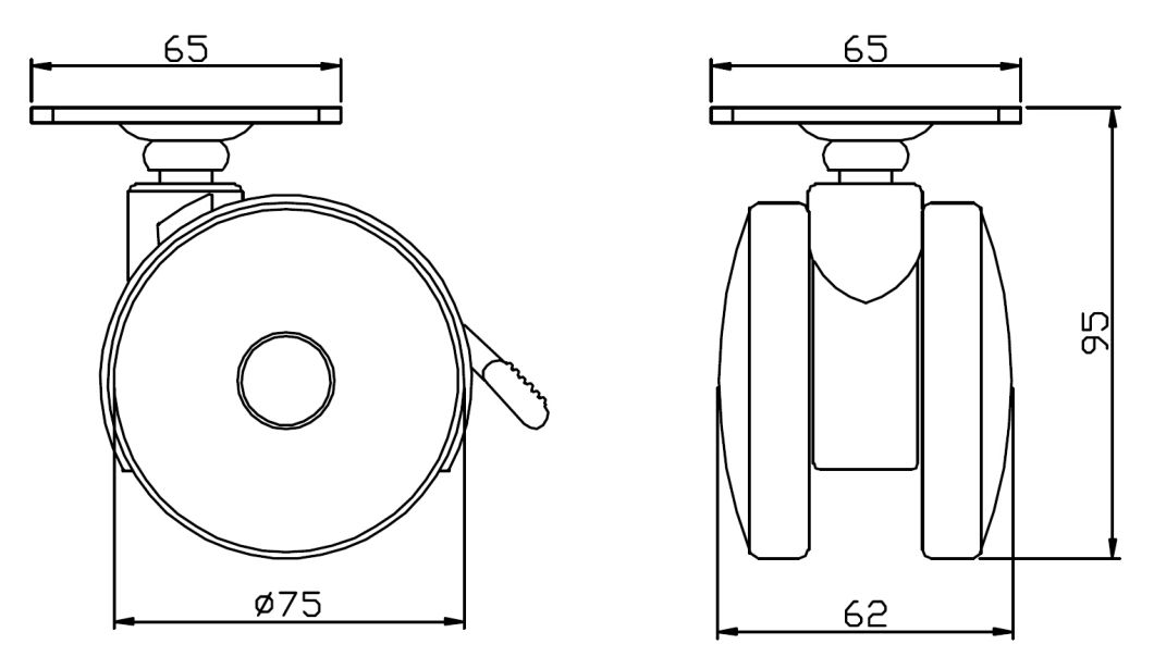 Chair Wheel Castor PU/Nylon/PVC Furniture Caster