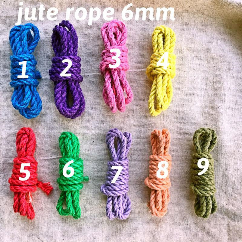 Jute Dyed Rope for Artwork Making (JDR-6mm)