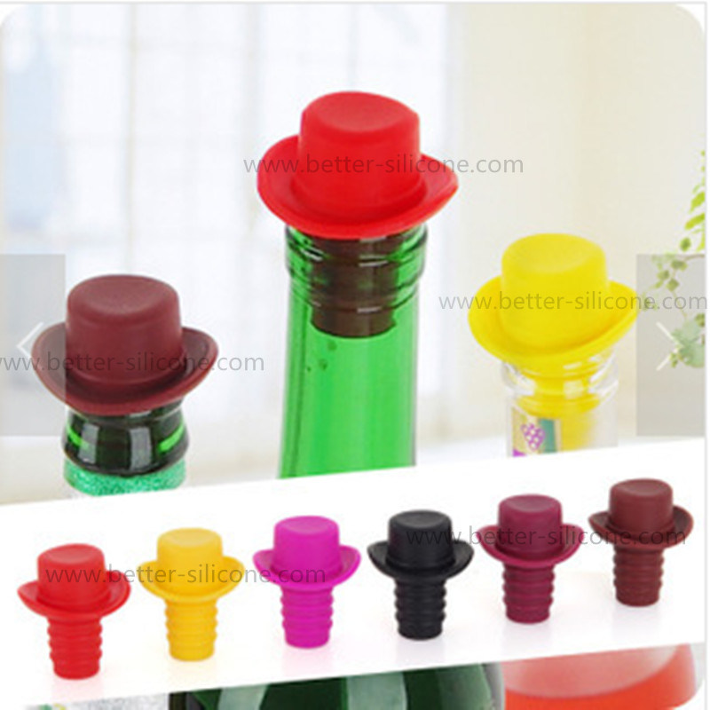 Customized FDA Approved Wine Bottle Silicone Rubber Plugs Stopper