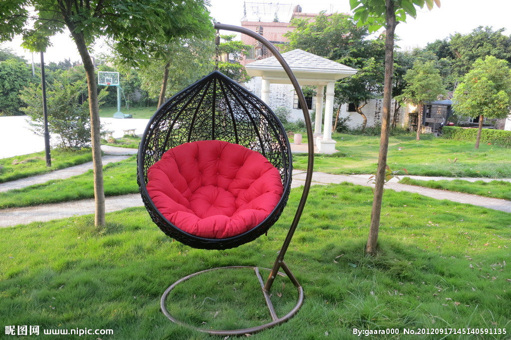 Leisure Wicker Patio Outdoor Colorful Home Garden Furniture Hanging Swing Chair