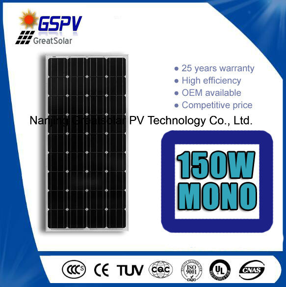 150W Mono Solar Panels to Africa, MID East (GSPV150M)