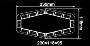 10-30V LED Mini Lightbar for Police/Safe Car Warning Beacon with ECE