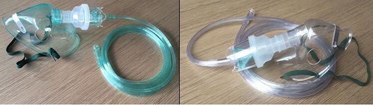 Disposable PVC Nebuzlier Mask with 200cm Tube Adult and Child Use