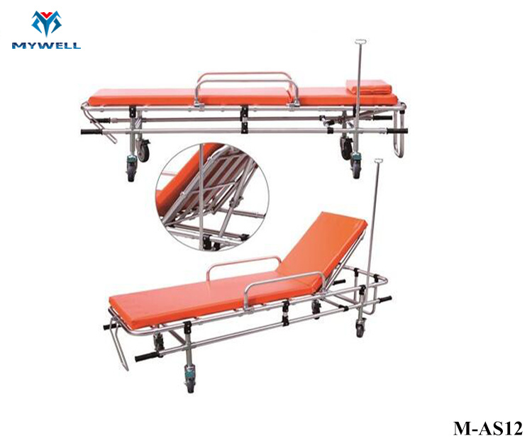 M-As12 Hot Selling Folding Ambulance Stretcher with Wheels