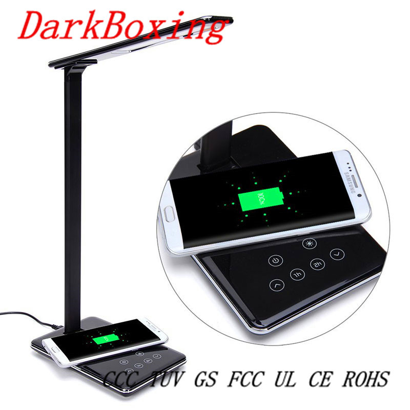 Phone Battery Wireless Charger with No Strobe Touch Table Lamp