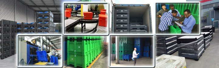 1200X1000X810mm Plastic Bulk Container Plastic Pallet Box Crate