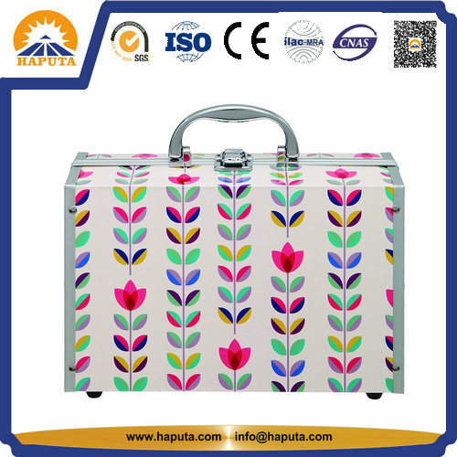 Tulip Flower Pattern Carrying Makeup Case (HB-6313)