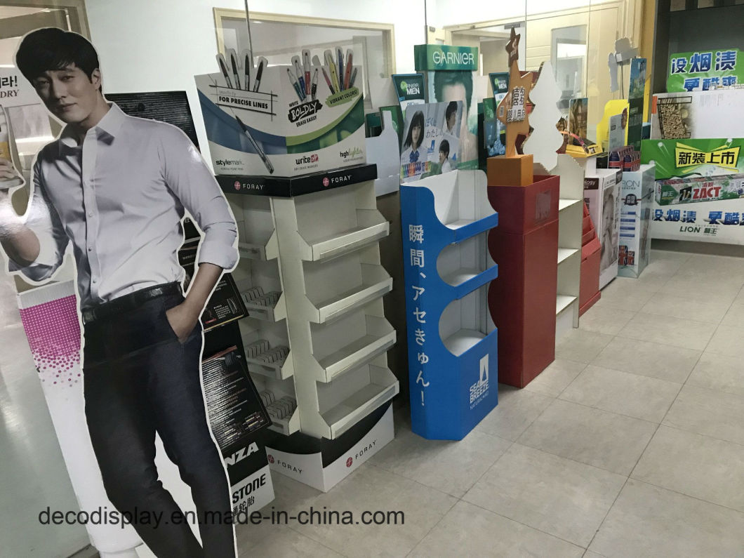 Floor Cardboard Custom Pallet Display for Shampoo Promotion