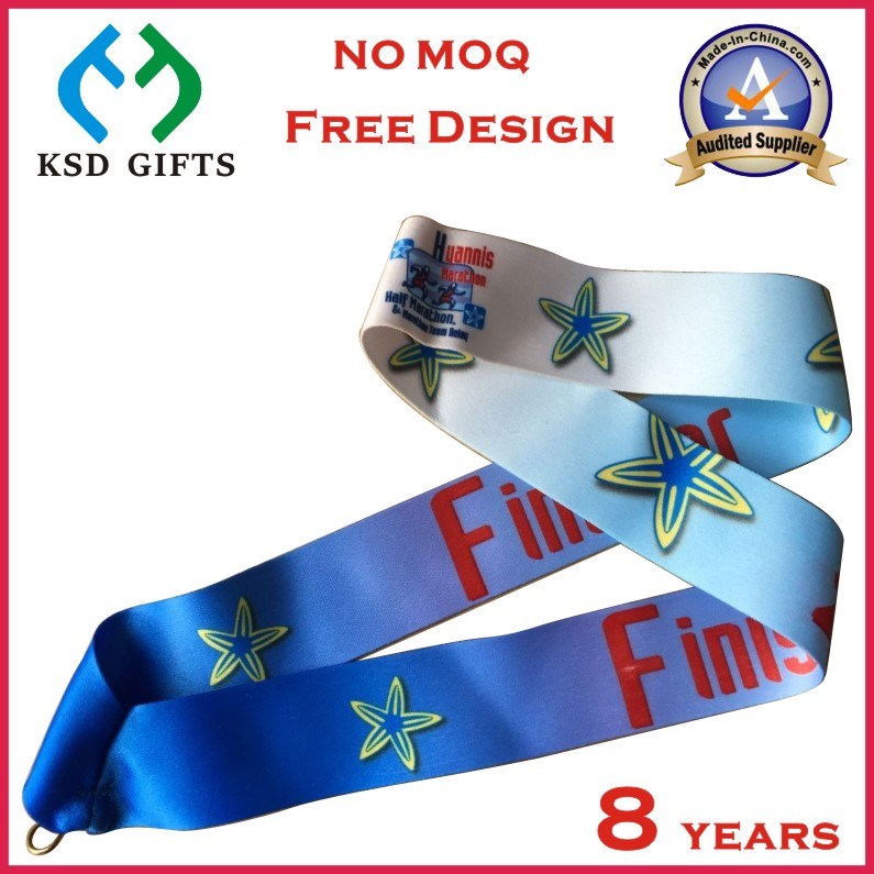 Custom Silk Print/Heat Transfer Printing Medal Ribbons