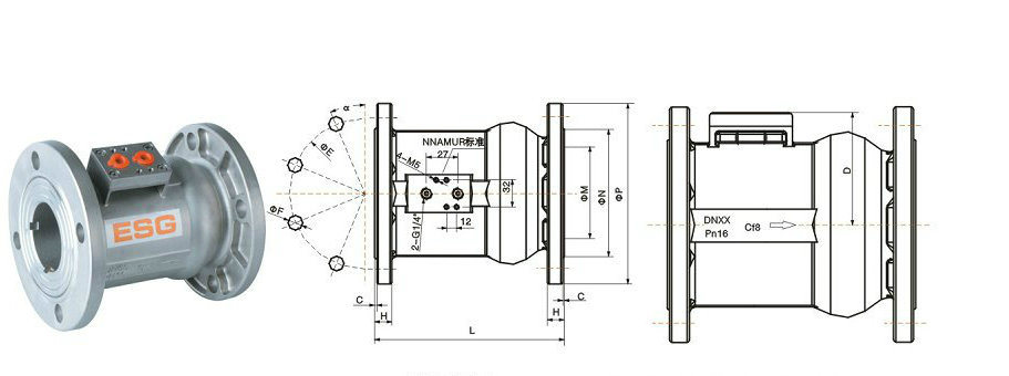 Ss Material Pneumatic Shuttle Valve with Flange Ends