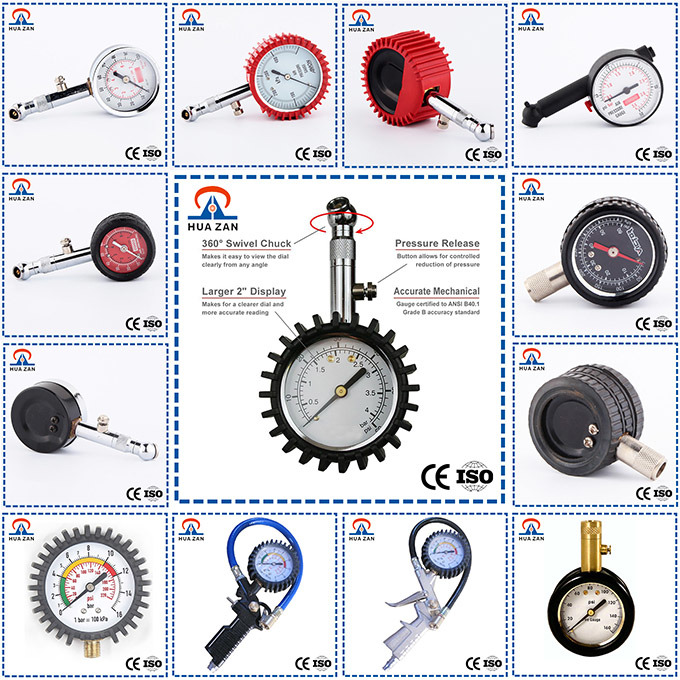 Gear-Style Rubber Boot Tyre Manometer Low Pressure Tire Gauge