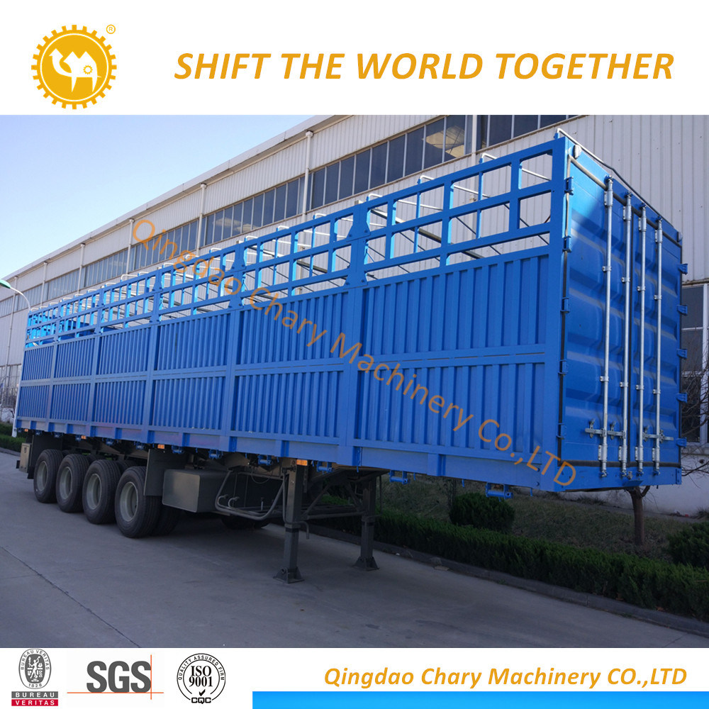 China 4 Axles 80 Ton Storage / Stake Cargo Semi Trailer