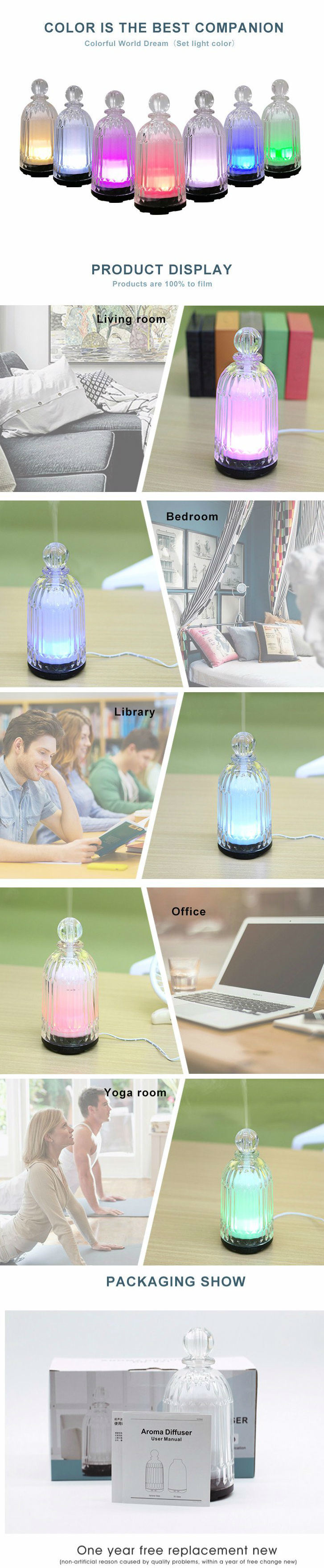 E-Ronic Glass Aroma Cool Mist Ultrasonic Humidifier