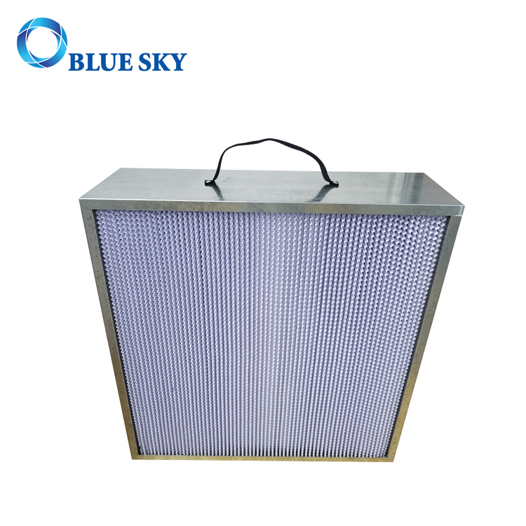 665*670*230mm Aluminium Frame Deep Pleat Box HEPA Filter