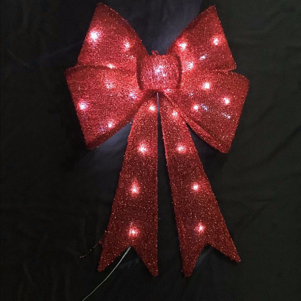 Christmas Outdoor Decoration Bow with LED Light