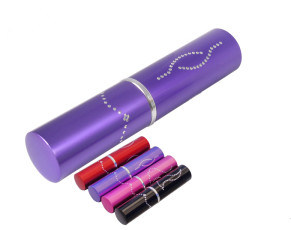 Black Aluminum Lipstick Stun Gun with Flashlight (SYSG-213)