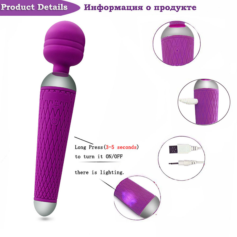 Powerful Clit Vibrators for Women AV Magic Wand Vibrator Massager Adult Sex Toys for Woman Masturbator