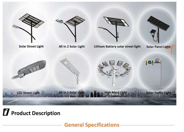 ISO Certified Solar Panel Power System LED Lamp Street Outdoor Light