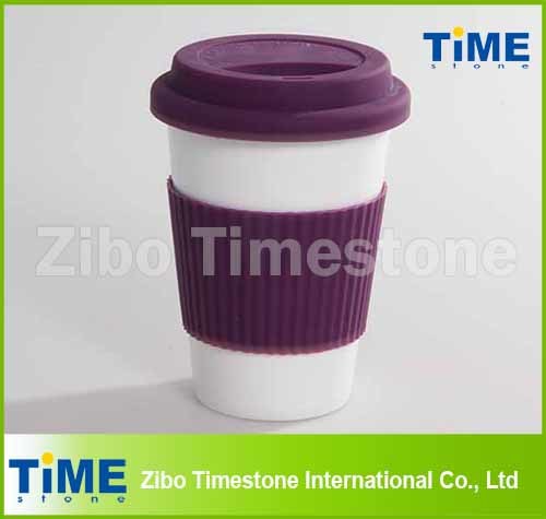 Ceramic Travel Mug with Plastic Lid