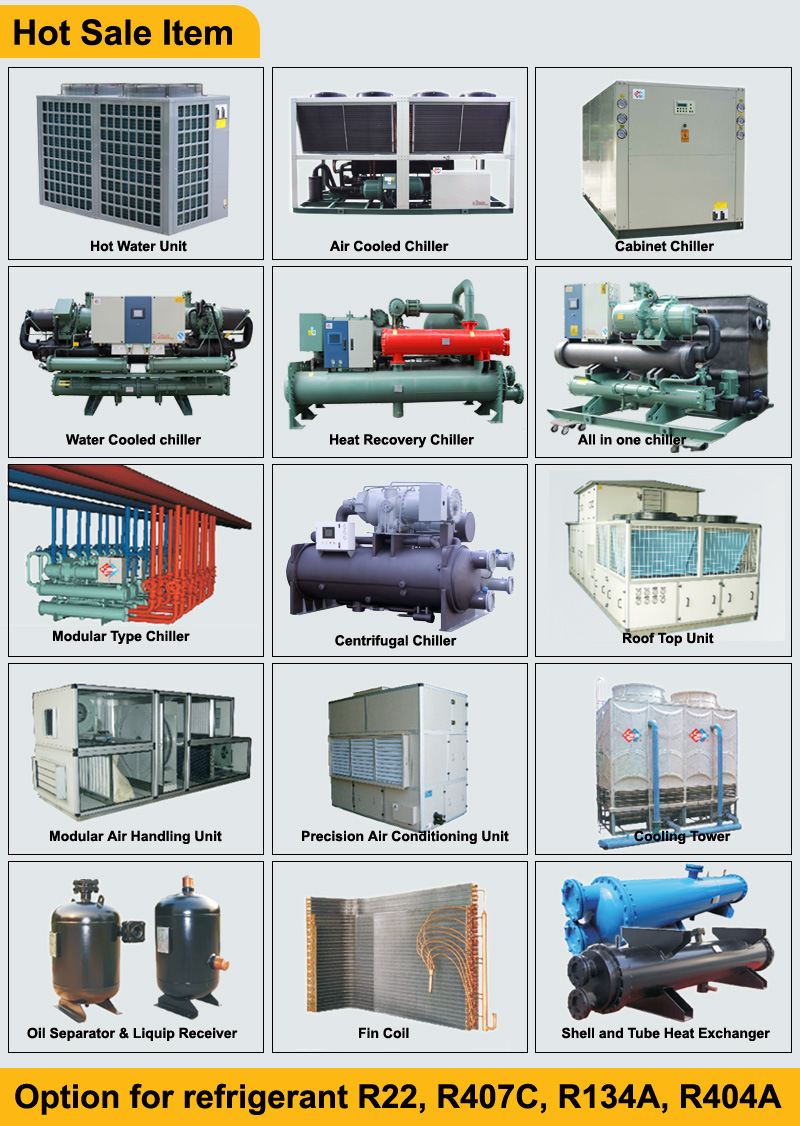 Plastic Plant 250ton Water Cooled Screw Compressor Water Chiller