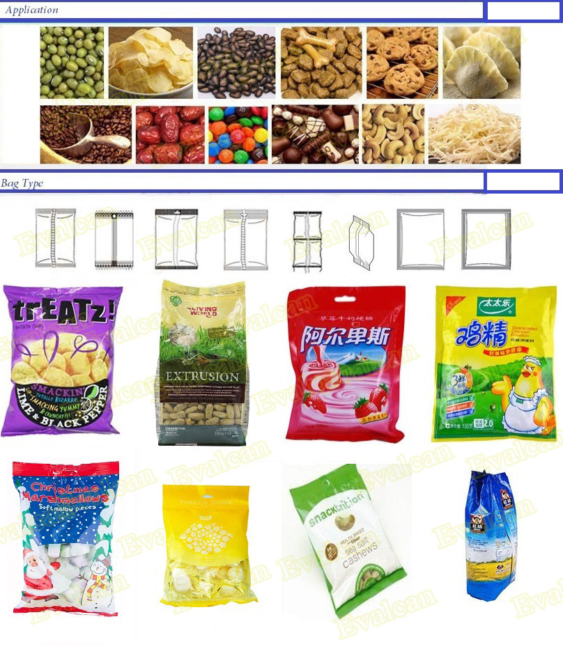 Grain Snack Seeds Automatic Packing Machine with Metal Detector