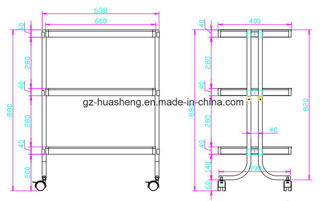 Layers Trolley for Hotel/Hospital/Kitchen (HS-030)