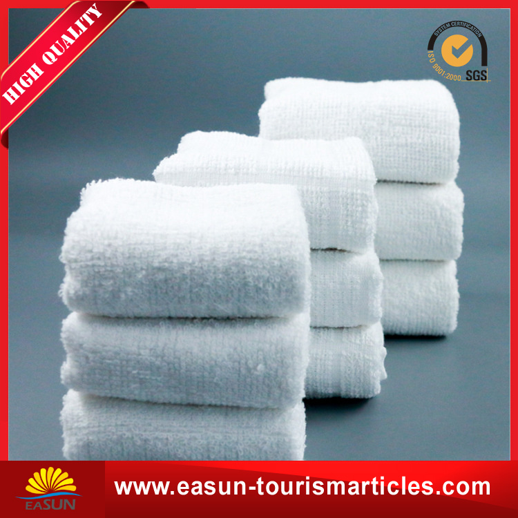 Towel Factory Plain Solid Cotton White Hotel Towel for Airplane