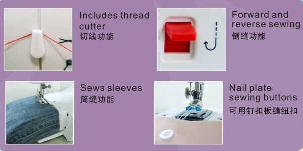 Two Speed Mini Button Hole Overlock Overseaming Stitch Sewing Machines