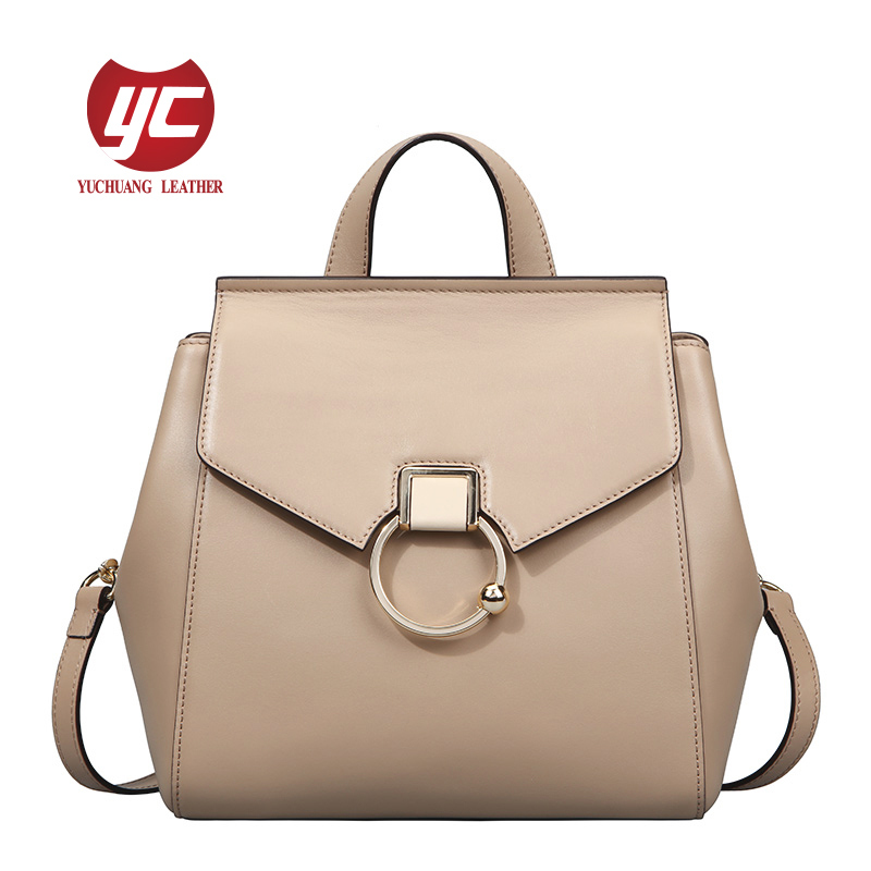 Ladies Leisure Leather Backpack with Low MOQ