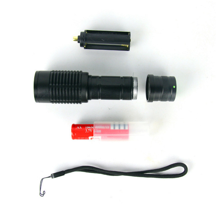 High Quality Brightest Small Zoom Flashlight with AAA Dry Battery
