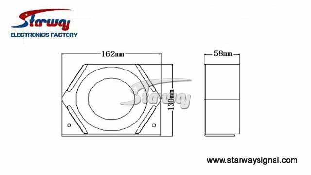 Police Alarm Warning Hexagon Car Siren Speaker / Loudspeaker (YS09)