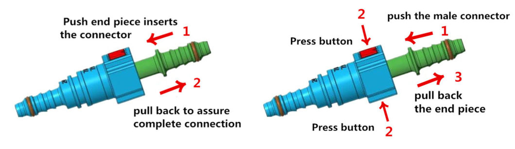 SAE 6.30 Nylon Fuel Line Quick Connector