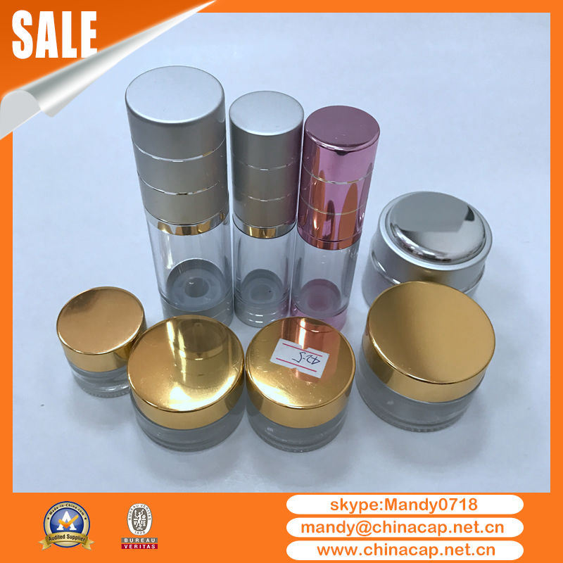 Wholesale Cosmetics Aluminum Glass Cream Jar with Lids