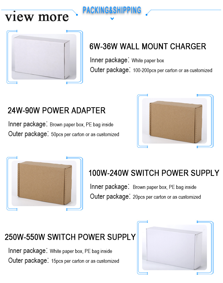 24V 120W AC/DC Adapter Switching Power Supply for LED LCD CCTV camera with CE FCC RoHS