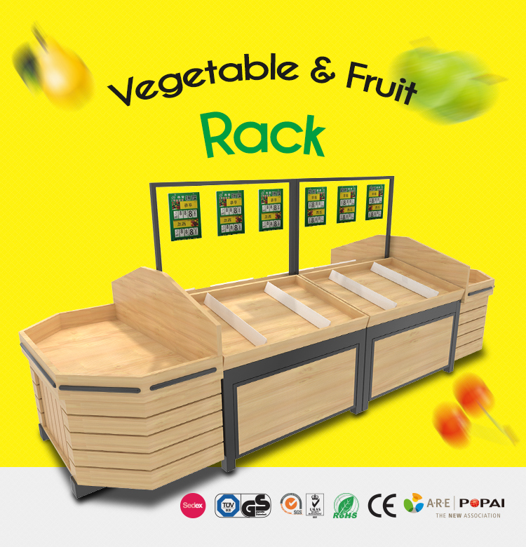 Island Fruit and Vegetable Display Gondola Shelf